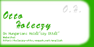 otto holeczy business card